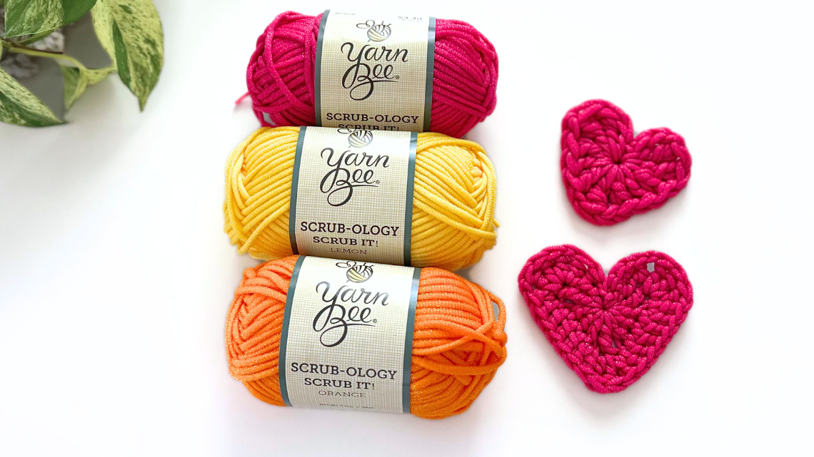 Crochet Heart Dish Scrubby Pattern | Simply Made by Erin